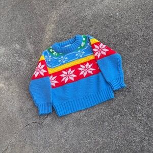 Woolworth Vintage Kids Bright Blue Sweater winter sweater